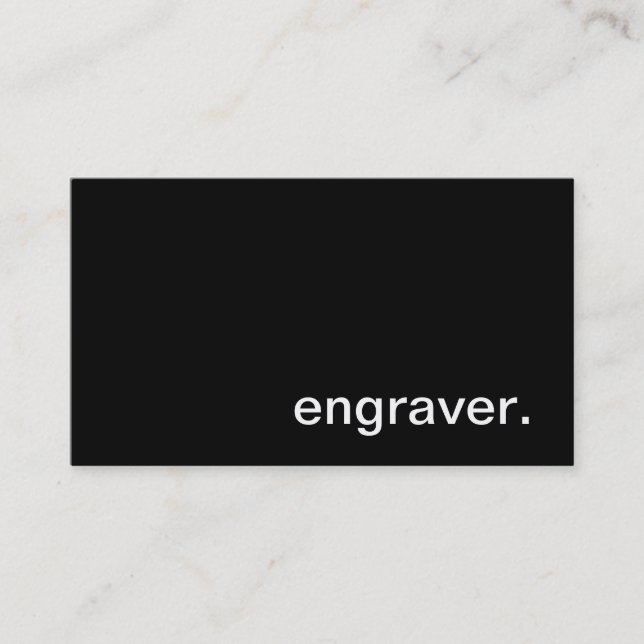 Tarjeta de visita del grabador (Anverso)