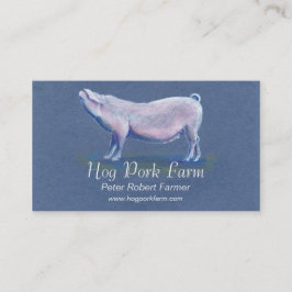 Tarjeta de visita del granjero del cerdo de los