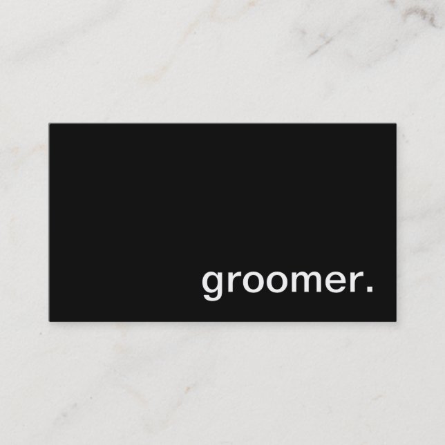 Tarjeta de visita del Groomer (Anverso)