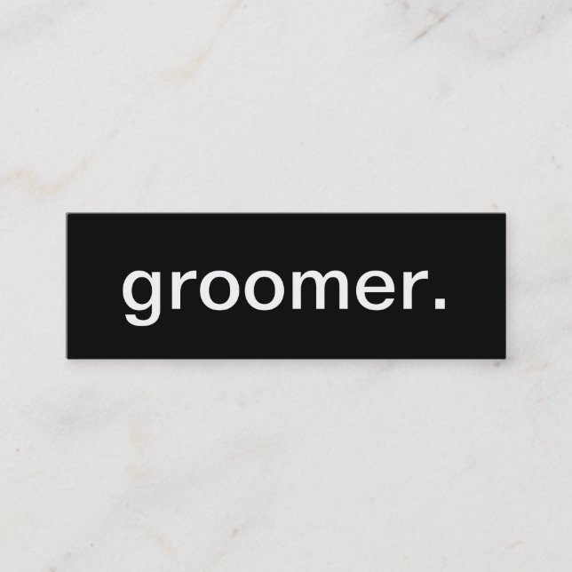 Tarjeta de visita del Groomer (Anverso)