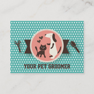 Tarjeta de visita del Groomer del perro -