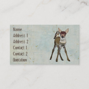 Tarjeta de visita del Grunge del cervatillo y del