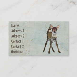 Tarjeta de visita del Grunge del cervatillo y del