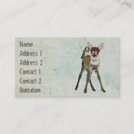 Tarjeta de visita del Grunge del cervatillo y del