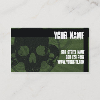 Tarjeta de visita del Grunge del cráneo