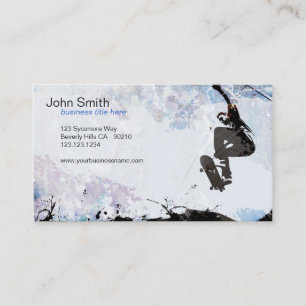Tarjeta de visita del Grunge del skater