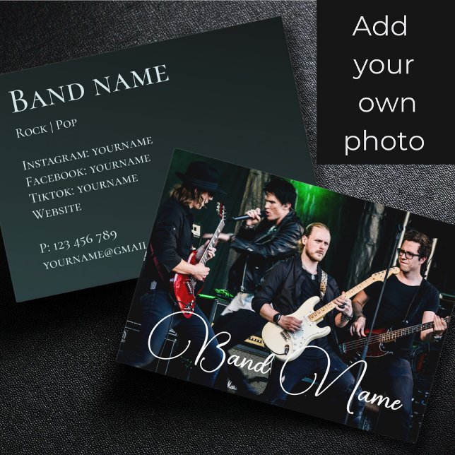 Tarjeta de visita del grupo de bandas de música fo (Subido por el creador)