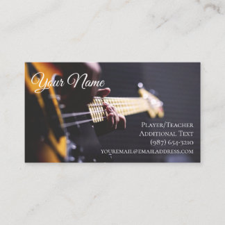 Tarjeta de visita del guitarrista - banda del