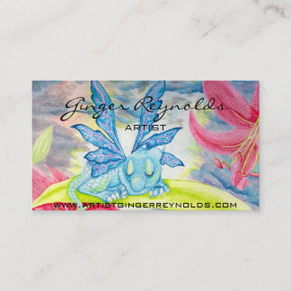 tarjeta de visita del hada del bebé dragón