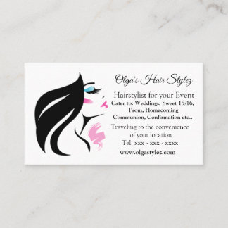 tarjeta de visita del hairstylist