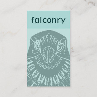Tarjeta de visita del halcón de Nouveau del arte -