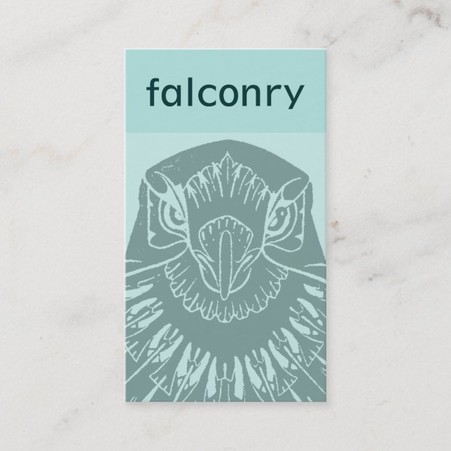 Tarjeta de visita del halcón de Nouveau del arte - (Anverso)