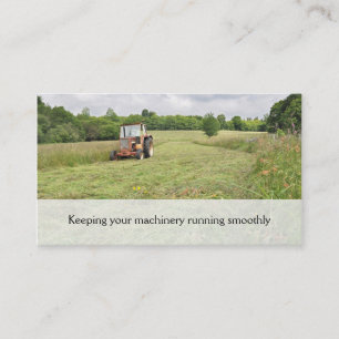 Tarjeta de visita del haymaking del tractor