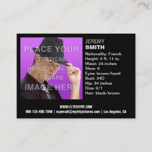 Tarjeta de visita del Headshot del resplandor de