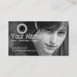 Tarjeta de visita del Headshot para el actor de
