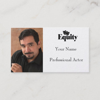 Tarjeta de visita del Headshot para el actor del