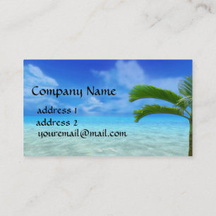 Tarjeta de visita del horizonte del océano
