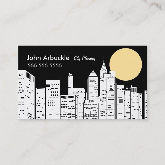 Tarjeta de visita del horizonte del paisaje urbano (Anverso)