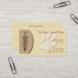 Tarjeta de visita del Hospital Animal de la Clínic