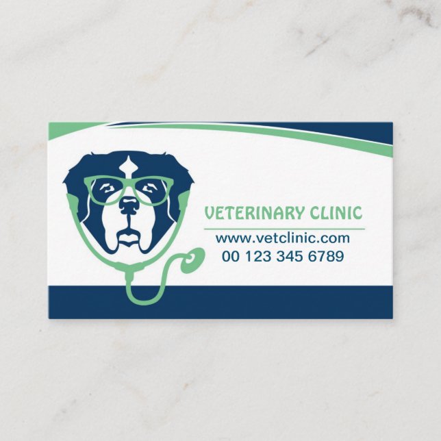 tarjeta de visita del hospital veterinario (Anverso)