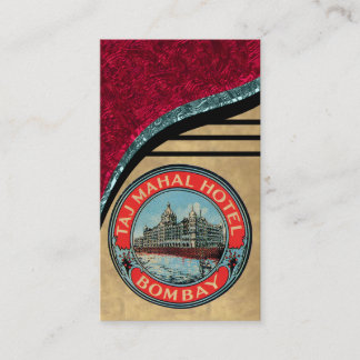 Tarjeta de visita del hotel del Taj Mahal del
