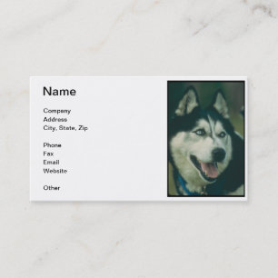 Tarjeta de visita del husky siberiano
