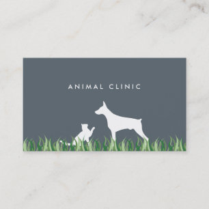 Tarjeta de visita del ı de la hierba veterinaria