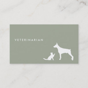 Tarjeta de visita del ı veterinario del gato y de