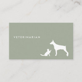 Tarjeta de visita del ı veterinario del gato y del