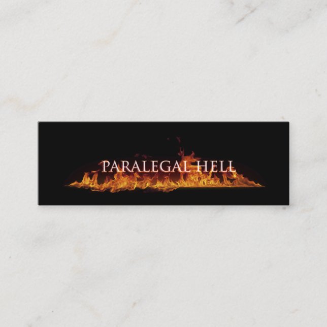 Tarjeta de visita del infierno del Paralegal (Anverso)