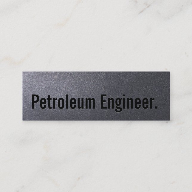 Tarjeta de visita del ingeniero del petróleo del (Anverso)