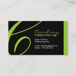 Tarjeta de visita del inspector de la soldadura