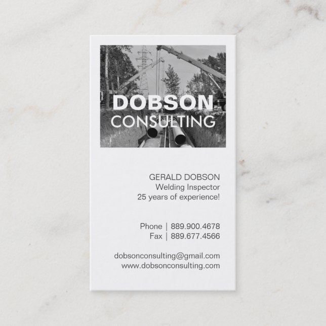 Tarjeta de visita del inspector de la soldadura (Anverso)