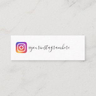 tarjeta de visita del instagram