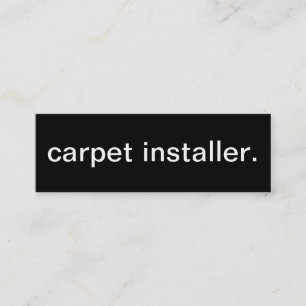Tarjeta de visita del instalador de la alfombra