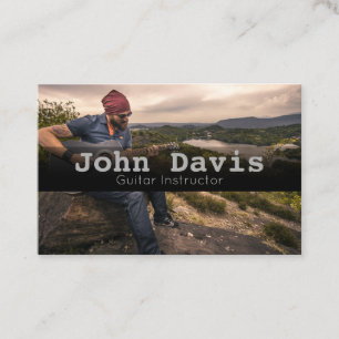 Tarjeta de visita del instructor de guitarra