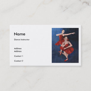 Tarjeta de visita del instructor de la danza