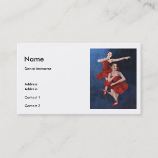 Tarjeta de visita del instructor de la danza