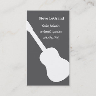 Tarjeta de visita del instructor de la guitarra