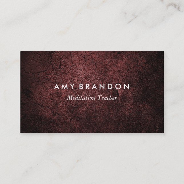 Tarjeta de visita del instructor de la meditación (Anverso)