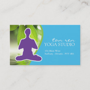 Tarjeta de visita del instructor de la yoga
