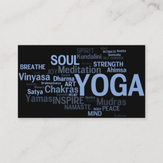 Tarjeta de visita del instructor de la YOGA -