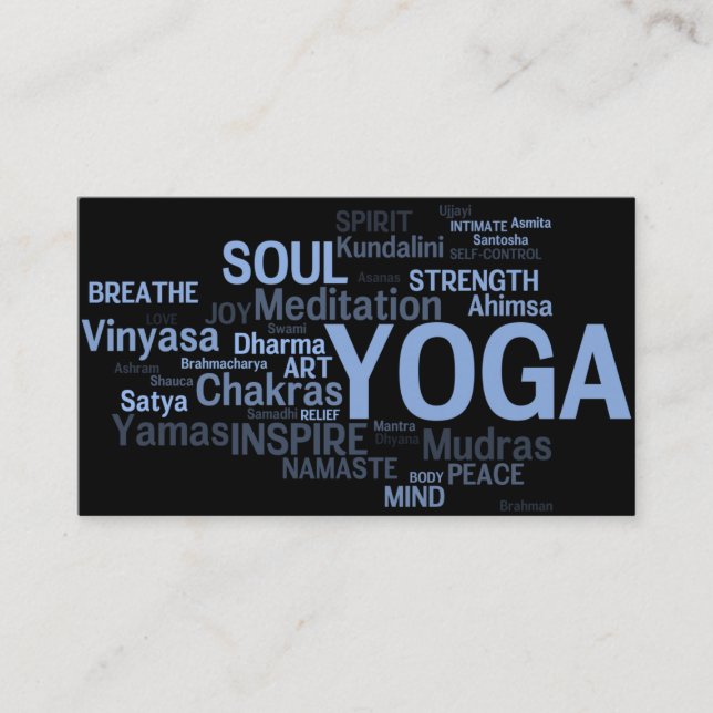 Tarjeta de visita del instructor de la YOGA - (Anverso)