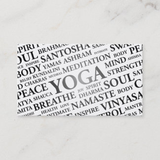 Tarjeta de visita del instructor de la YOGA -