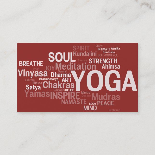 Tarjeta de visita del instructor de la YOGA - (Anverso)