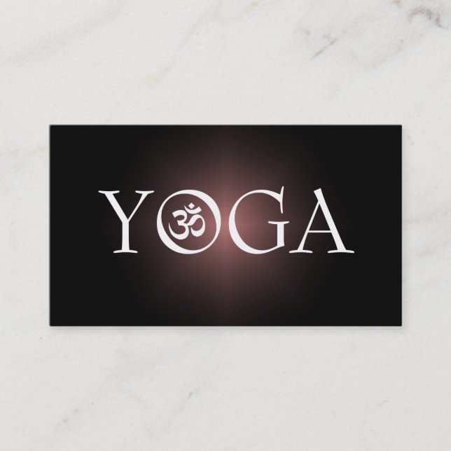 Tarjeta de visita del instructor de la YOGA (Anverso)