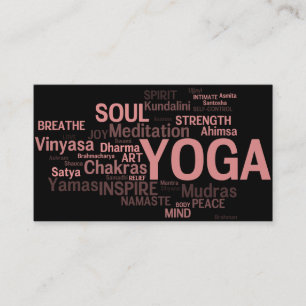 Tarjeta de visita del instructor de la YOGA -