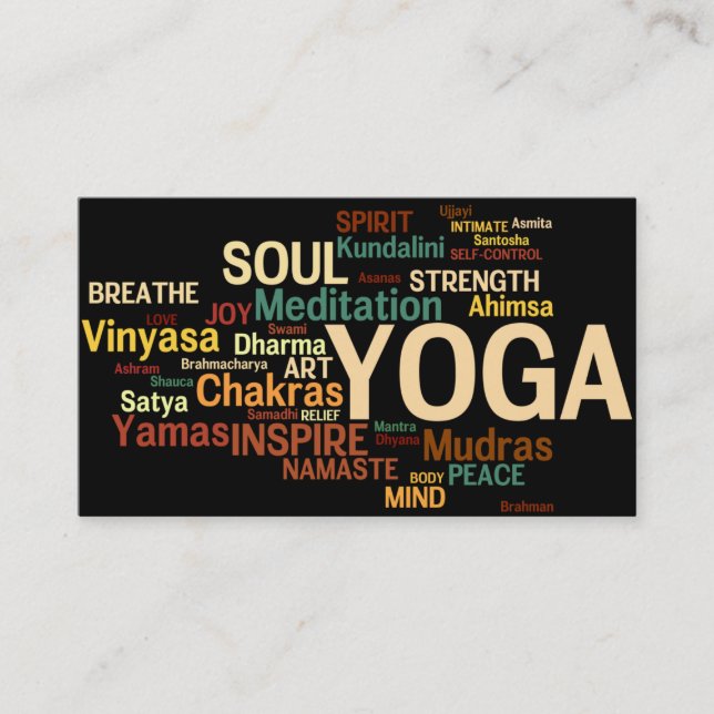 Tarjeta de visita del instructor de la YOGA (Anverso)