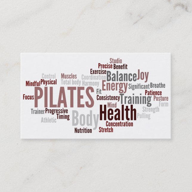 Tarjeta de visita del instructor de PILATES (Anverso)
