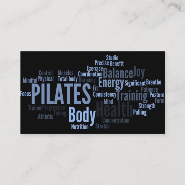 Tarjeta de visita del instructor de PILATES (Anverso)
